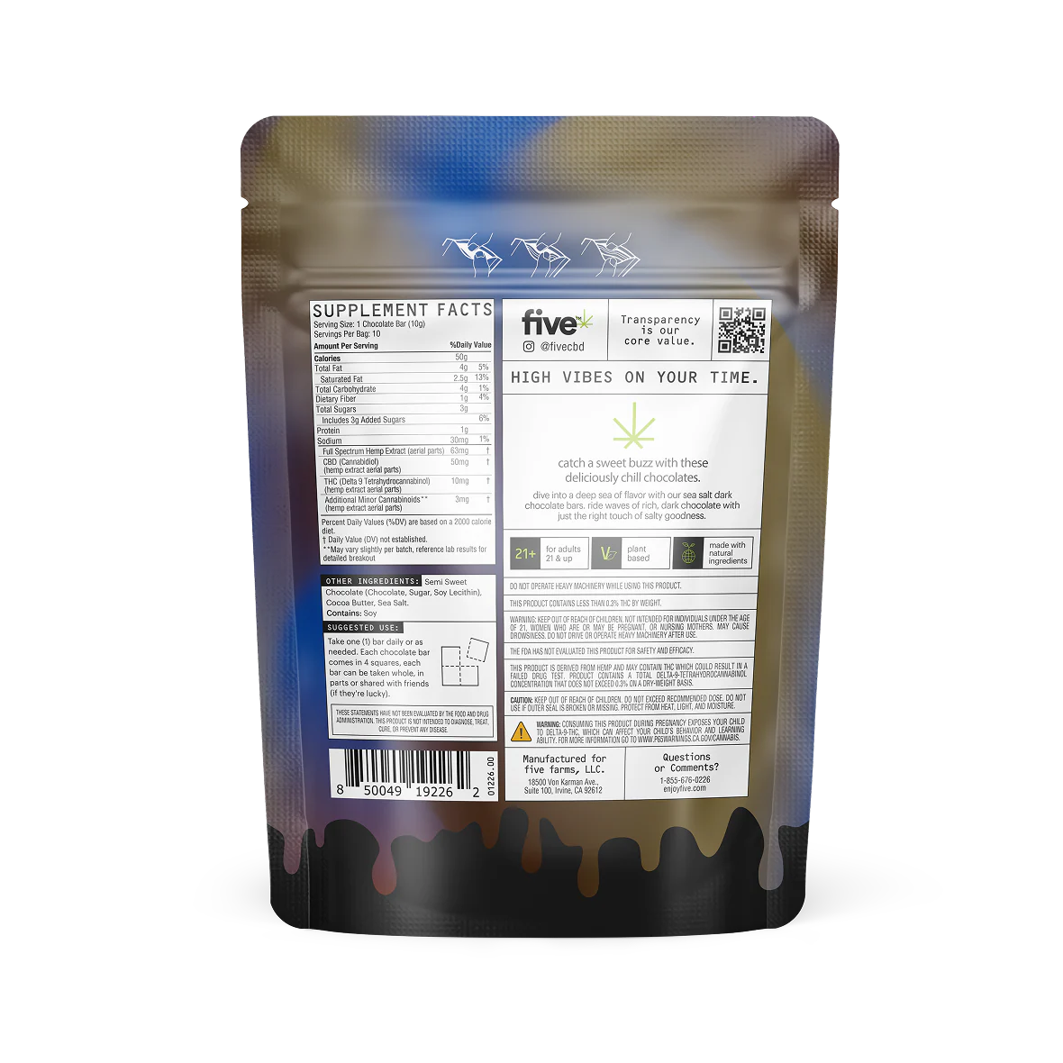 sea salt 10mg thc dark chocolates - Image 6